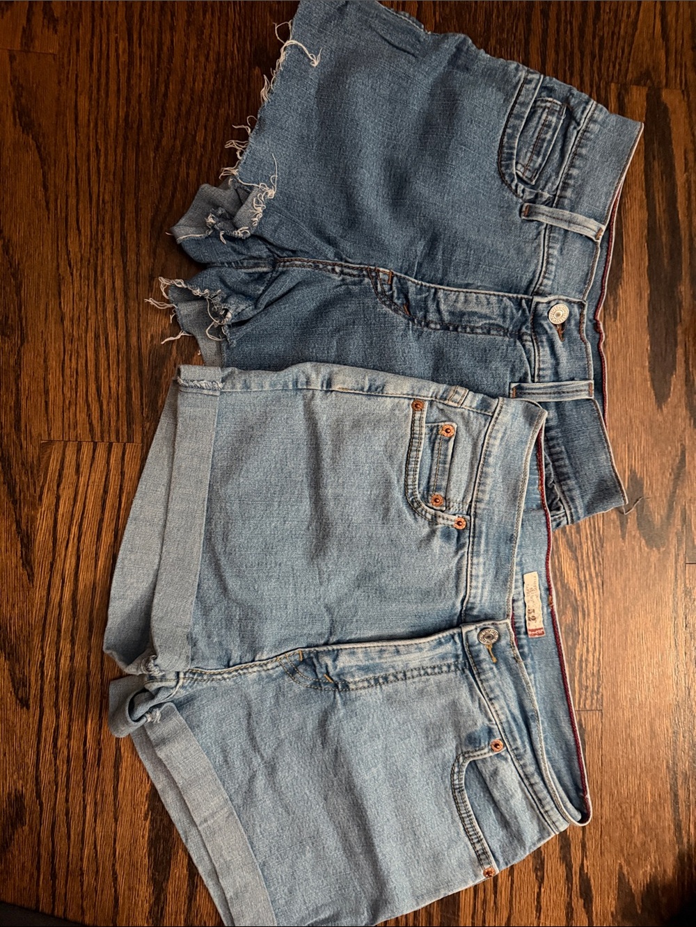 Levi's Light and Medium Blue Denim Shorts Duo